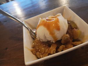 WARM APPLE COBBLER at VegeNation in Las Vegas