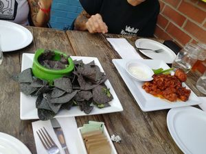 Cauliflower BBQ wings and tortillas at VegeNation in Las Vegas