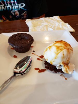 Lava cake at VegeNation in Las Vegas