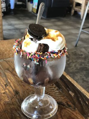 Vegan brownie sundae  at VegeNation in Las Vegas