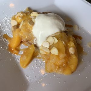 Half size of the cream cheese filled Peach crepes!!! One of the best things I’ve ever had! at VegeNation in Las Vegas