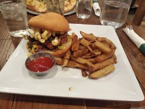 Mac and cheese burger at VegeNation in Las Vegas