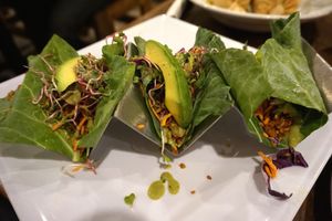 Pamela Anderson’s raw power tacos at VegeNation in Las Vegas