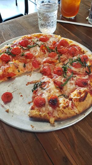 Margarita pizza gf option at VegeNation in Las Vegas