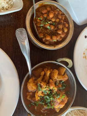 Chana masala and aloo gobi  at Kamana Kitchen in Kailua Kona
