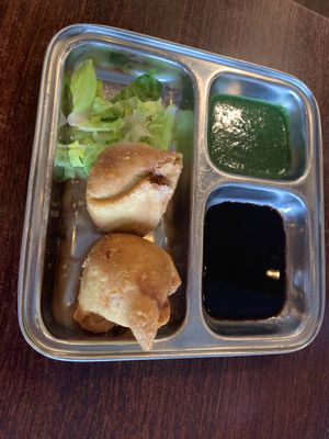 Vegetable samosas   at Kamana Kitchen in Kailua Kona