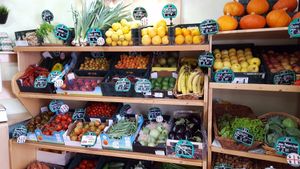 Nice fresh fruit and vegetables selection at Bio Food in Olbia