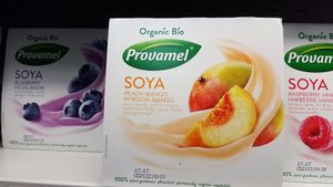 Soya yogurt vegan at Bio Food in Olbia