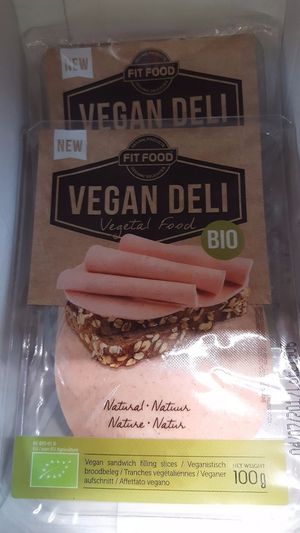 Vegan salumi at Bio Food in Olbia