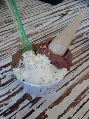 ice cream bars at Olive Dolci - Via Emanuele Filiberto in Rome