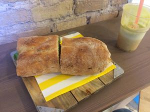 Vegan Panini and Fruit Smoothie  at iPhame in Rome