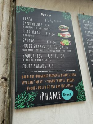 Menu 23.05.18 at iPhame in Rome