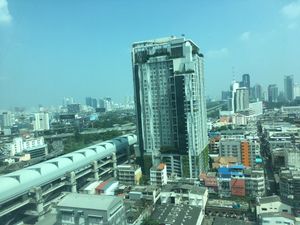 View of outside from buffet at Baiyoke Sky Hotel Fruit Buffet in Bangkok