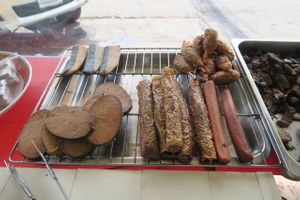 Some of the 'meat-looking' food they serve at Night Market Vegetarian in Hua Hin