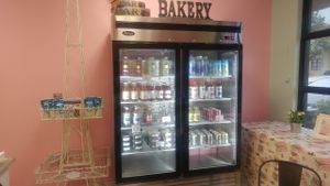 Drink fridge at Feel Good Desserts in Simi Valley