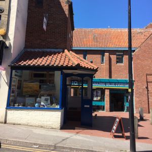 outside  at The Art Cafe in Whitby