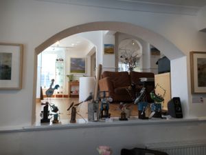 outside  at The Art Cafe in Whitby