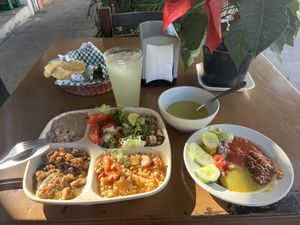 The late lunch taco buffet, 150 mxn.  at Mary Restaurant Vegetariano in Puerto Vallarta