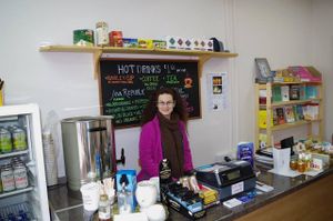 Always a warm welcome. at Serendipity Book Store in Waterford