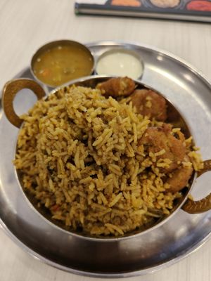 Mutton biryani at Sangeetha Bhavan in Central Singapore