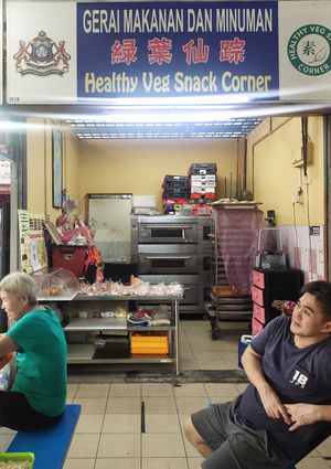 Stall front at Healthy Veg Snack Corner in Johor Bahru