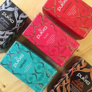 Pukka ayurvedic teas at Equilibrio in La Spezia