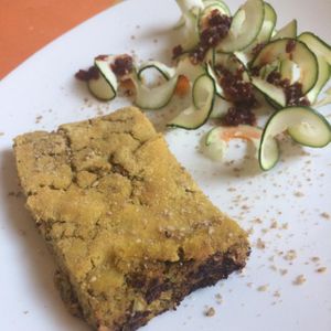 The Canterbury--Sformatino of Zucchini and tofu (a little casserole) at Equilibrio in La Spezia