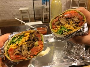 marinated soy burrito  at Momencik in Warsaw