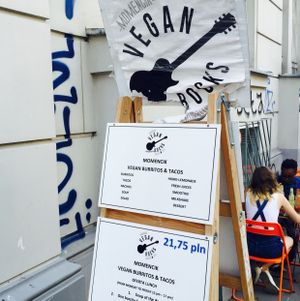 Vegan tacos  at Momencik in Warsaw