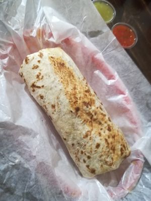 Burrito with Salsa Verde & Salsa Macha at Momencik in Warsaw