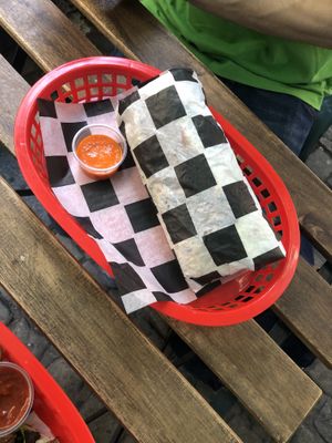 Pastor burrito with habanero sauce   at Momencik in Warsaw