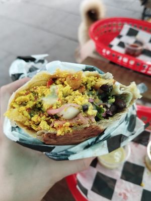 Burrito breakfast at Momencik in Warsaw