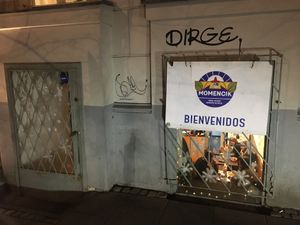 Outside. Place is hard to find if you don’t know what it looks like   at Momencik in Warsaw