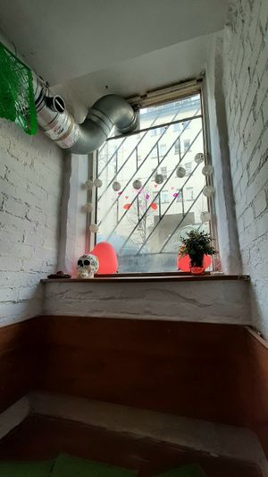 From inside at Momencik in Warsaw