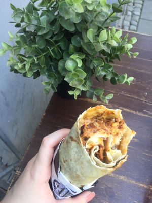california burrito at Momencik in Warsaw