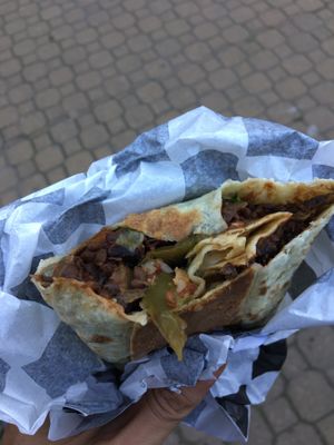 Chili burrito at Momencik in Warsaw