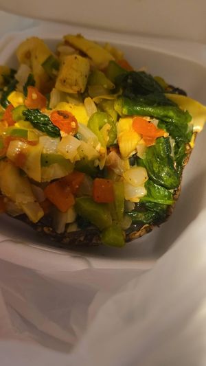 Stuffed portobello mushroom with no aioli and no cheese at Blue and Gray in Gettysburg