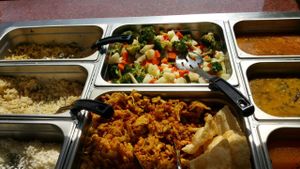 buffet at Govinda's Garden in Pendleton