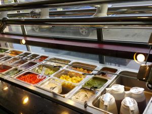 salad bar at Govinda's Garden in Pendleton