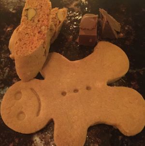 Ginger biscuit, homemade chocolate & pistachio cantucchini at Konnubio in Florence