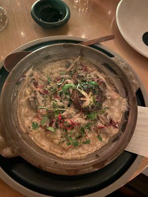 Creamy mushroom dish  at Sushi Samba in London