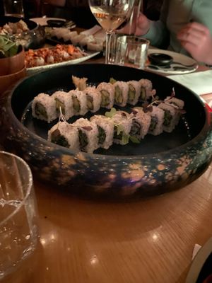 Avacado and cucumber rolls  at Sushi Samba in London