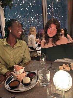 Vegan mochi ice cream for dessertt  at Sushi Samba in London