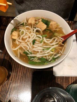 Vegan Udon Noodle Soup at Pho Sure in Shrewsbury