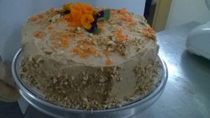 Raw carrot cake. at The Graff Academy of Raw Food Education in Roswell