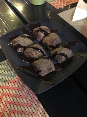 Churros de chocolate  at Café Oyá in Brasilia