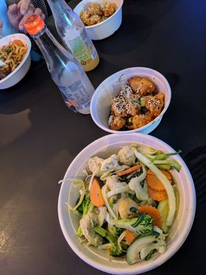 Da Infamous with Teriyaki chick'n bites at King CookDaily in East London