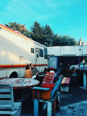 lovely light! at Just FaB - Food Bus in East London
