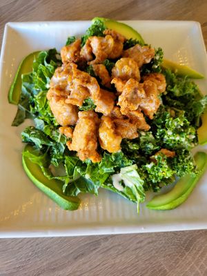 Kale Crispy Chick'n Salad 🥗 at The Purple Mint - El Cajon Blvd in San Diego