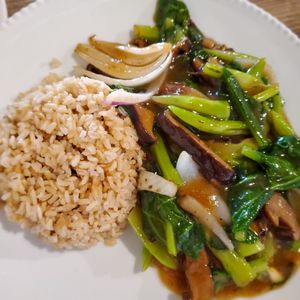 Chinese Broccoli and Shitaki Mushrooms at The Purple Mint - El Cajon Blvd in San Diego
